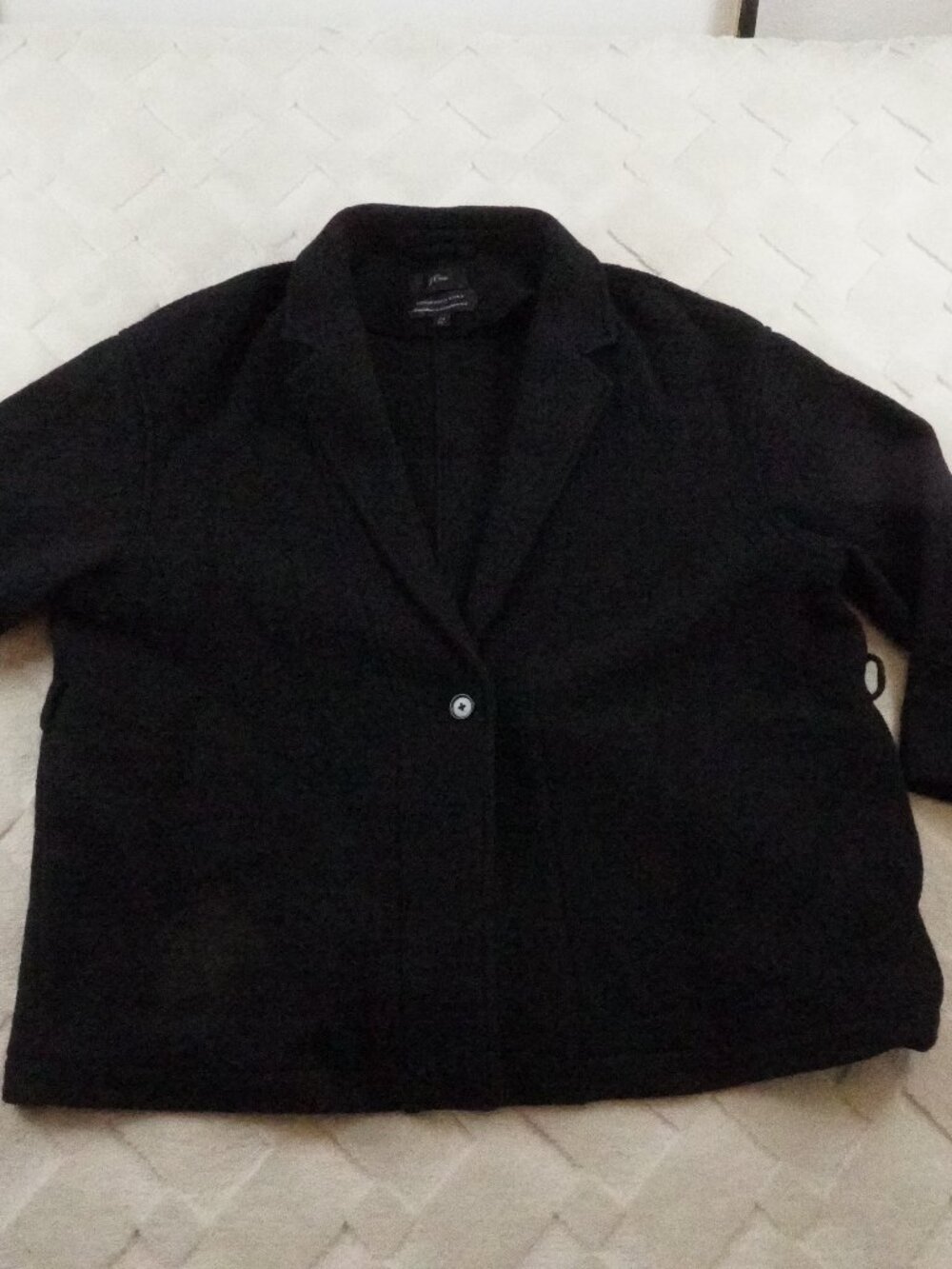 J. Crew Camille Italian Boiled Wool Jacket Womens 2X Black